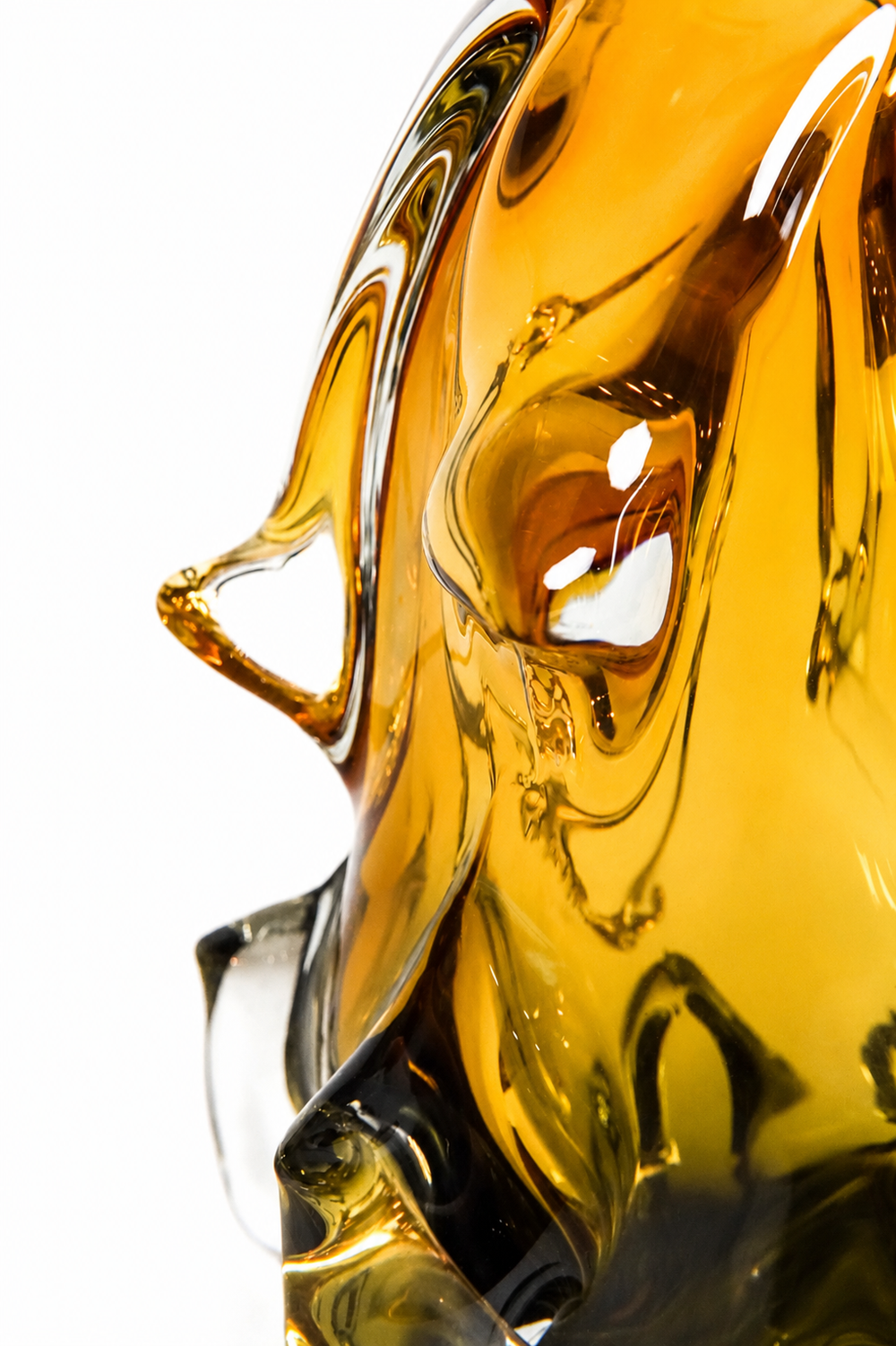 Amber Organic Sculptural Vase