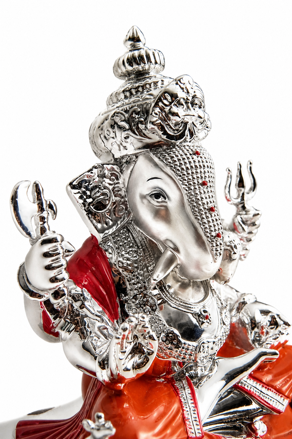 Ganesha Idol with Orange Detailing