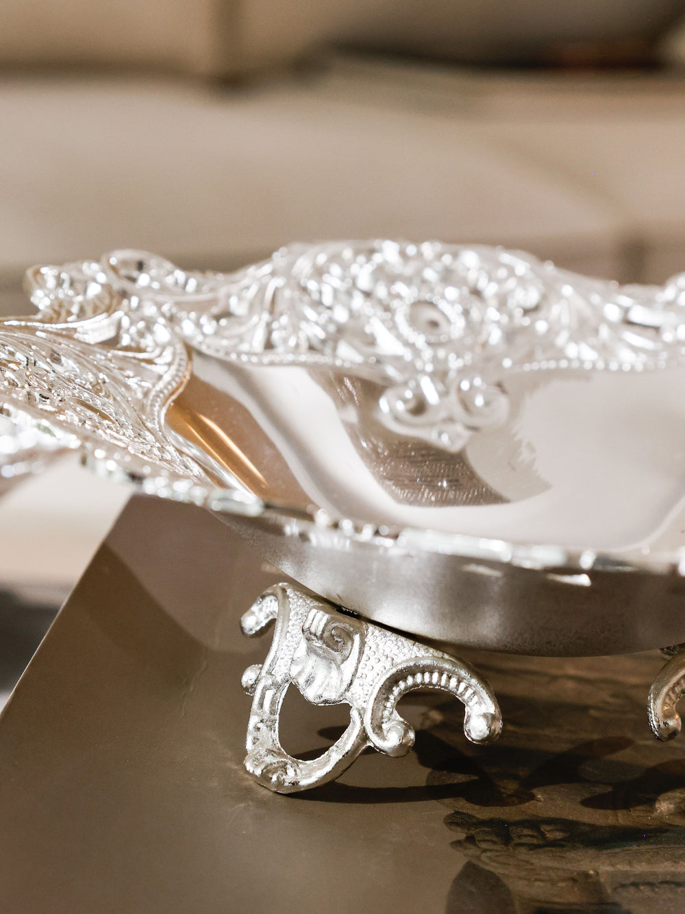 Regal Pierced Filigree Serving Bowl