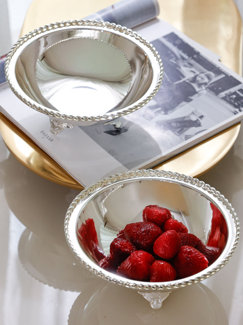 Verona Braided Rim Footed Serving Bowl