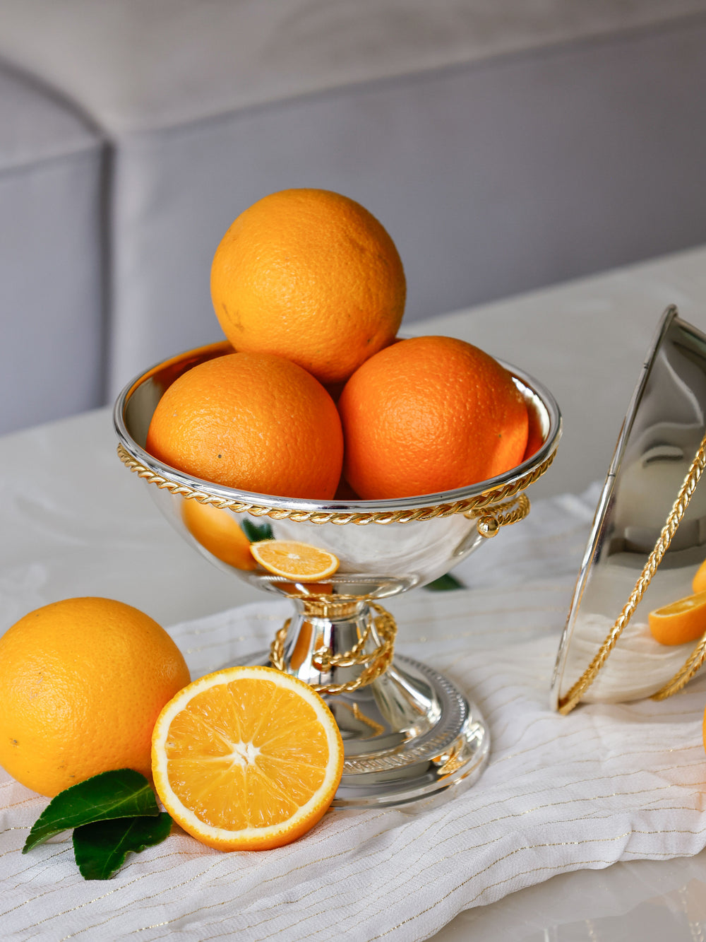 Verona Golden Rope Footed Bowl Set