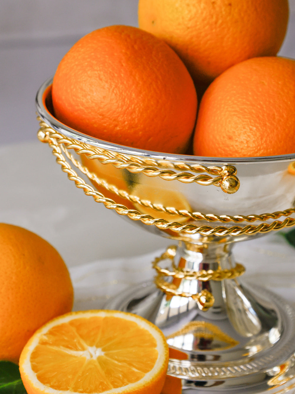 Verona Golden Rope Footed Bowl Set