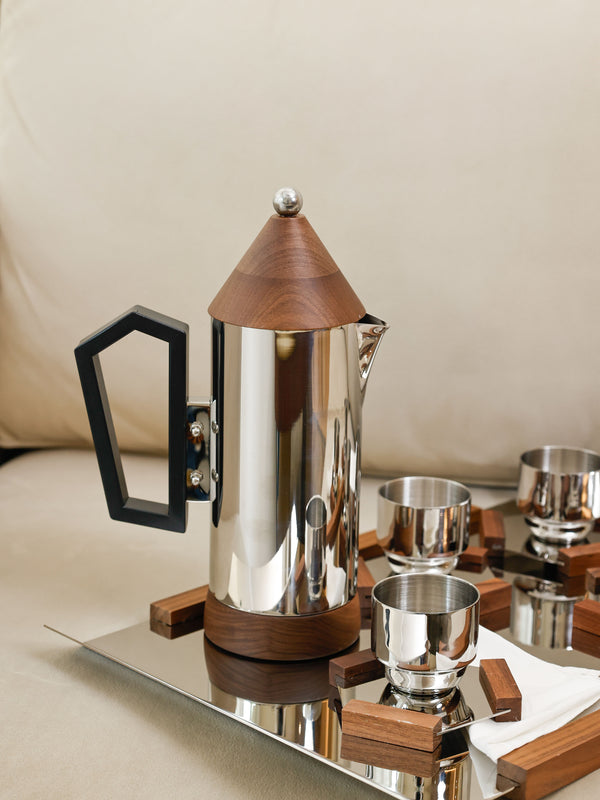 Library Bar Coffee Jug and Cup Set with Tray
