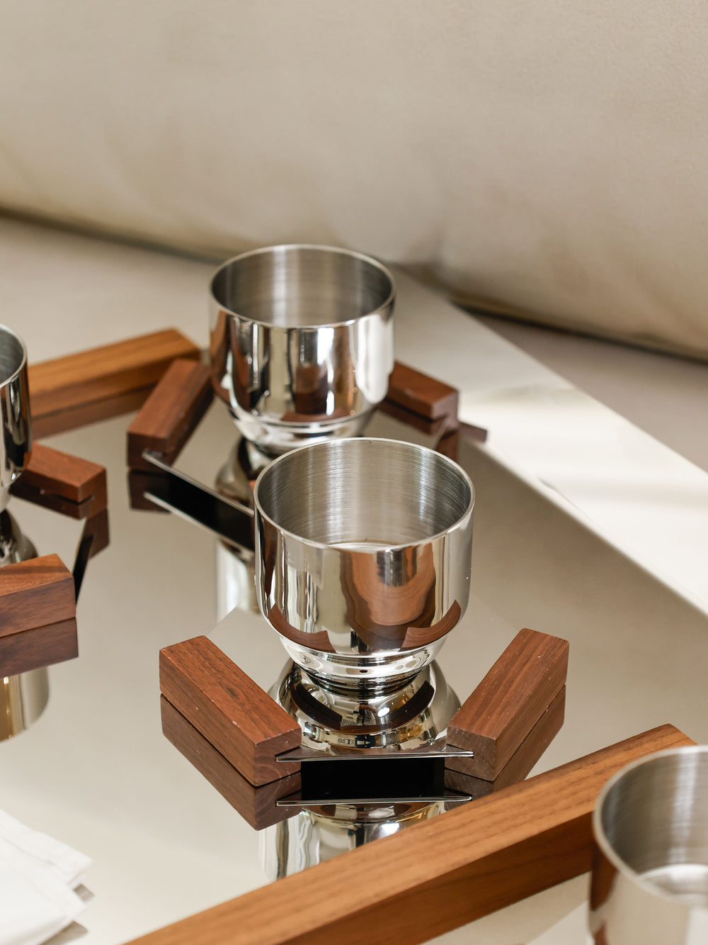 Library Bar Coffee Jug and Cup Set with Tray