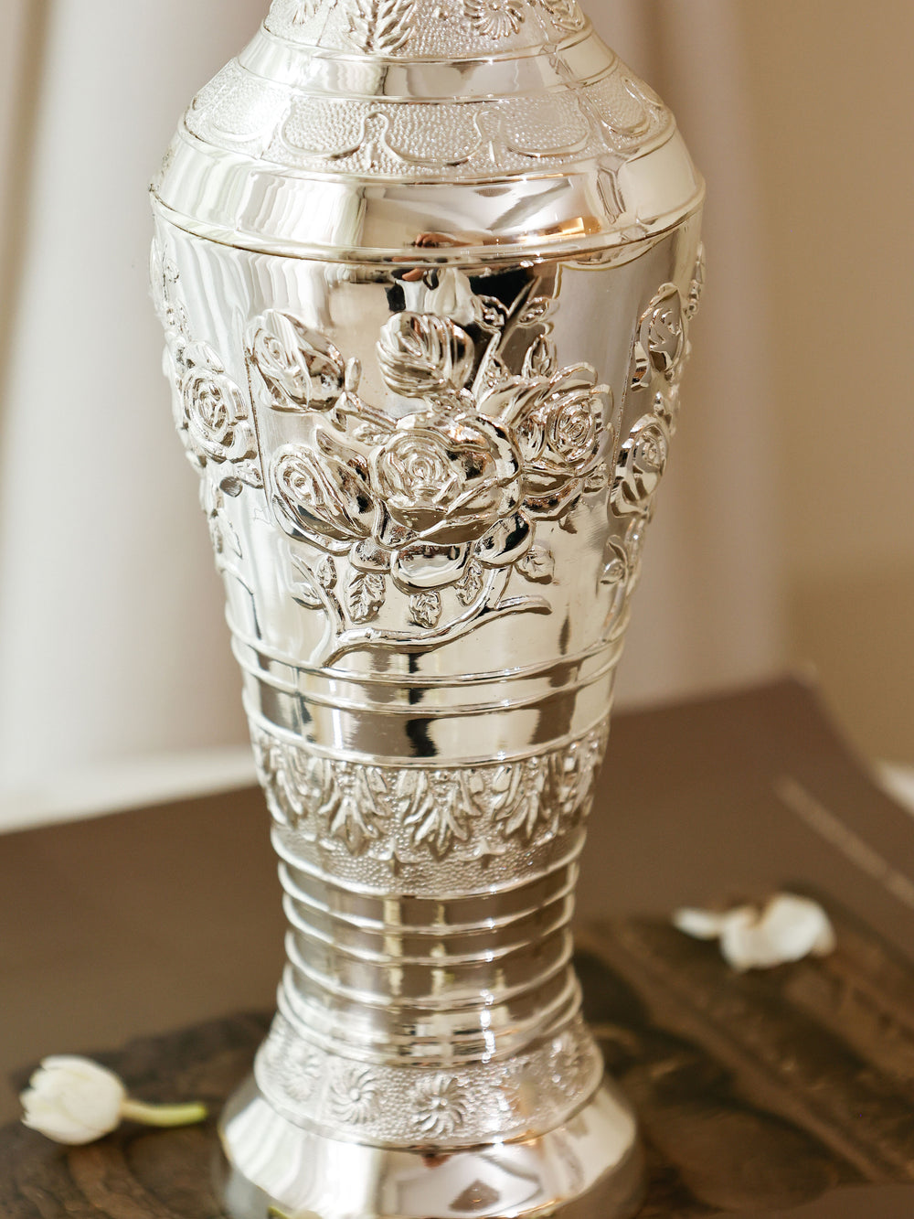 Regal Rose Relief Flower Vase