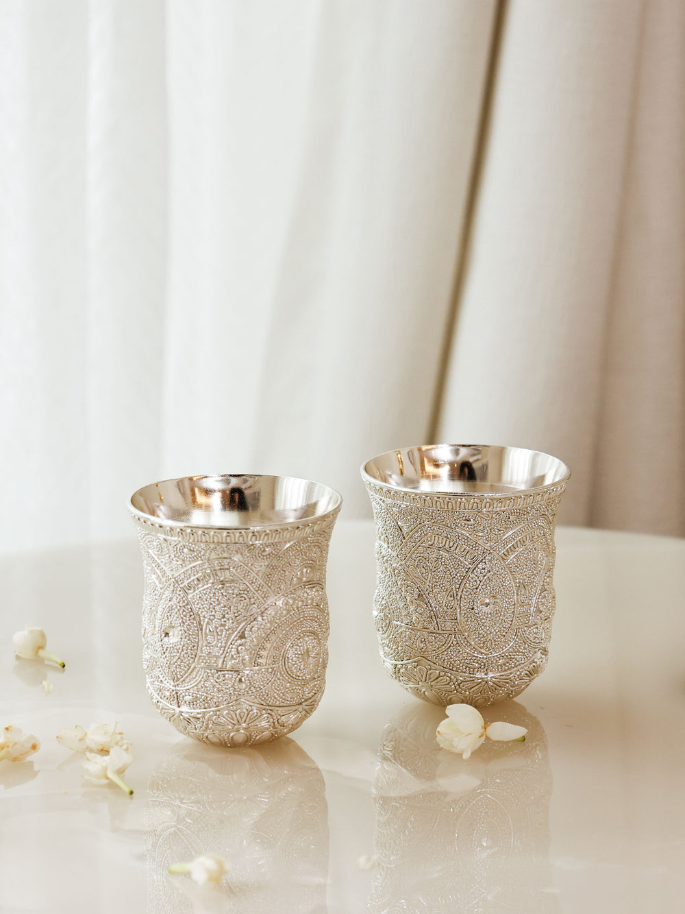 Regal Chased Medallion Tumbler Set of 2