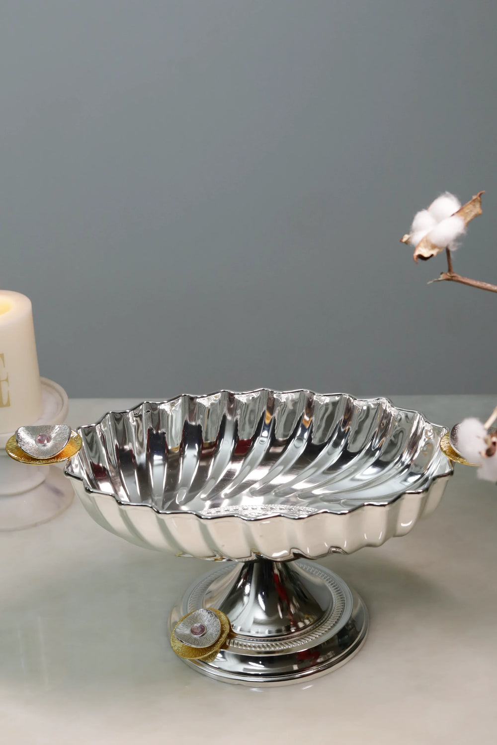 Eternal Bloom Silver-Plated Fruit Bowl - image 4