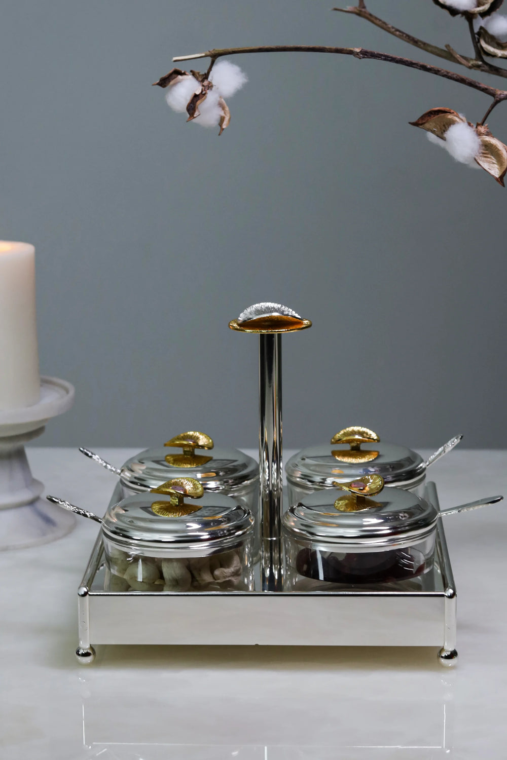 Eternal Bloom Silver-Plated Condiment Set - image 1,Eternal Bloom Silver-Plated Condiment Set - image 2,Eternal Bloom Silver-Plated Condiment Set - image 3