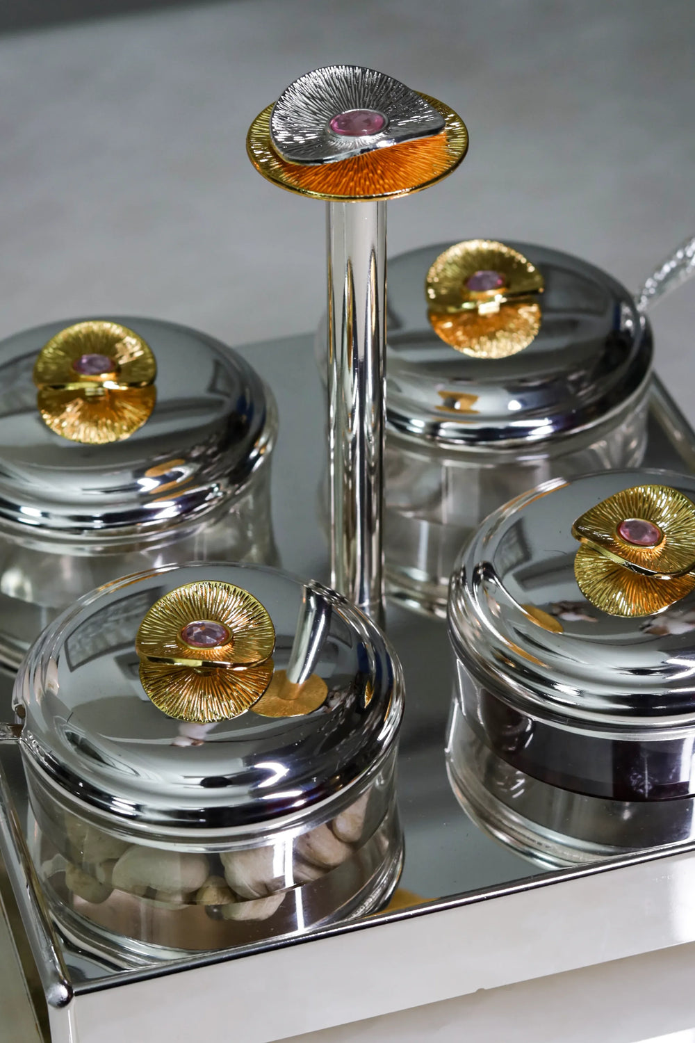 Eternal Bloom Silver-Plated Condiment Set - image 3