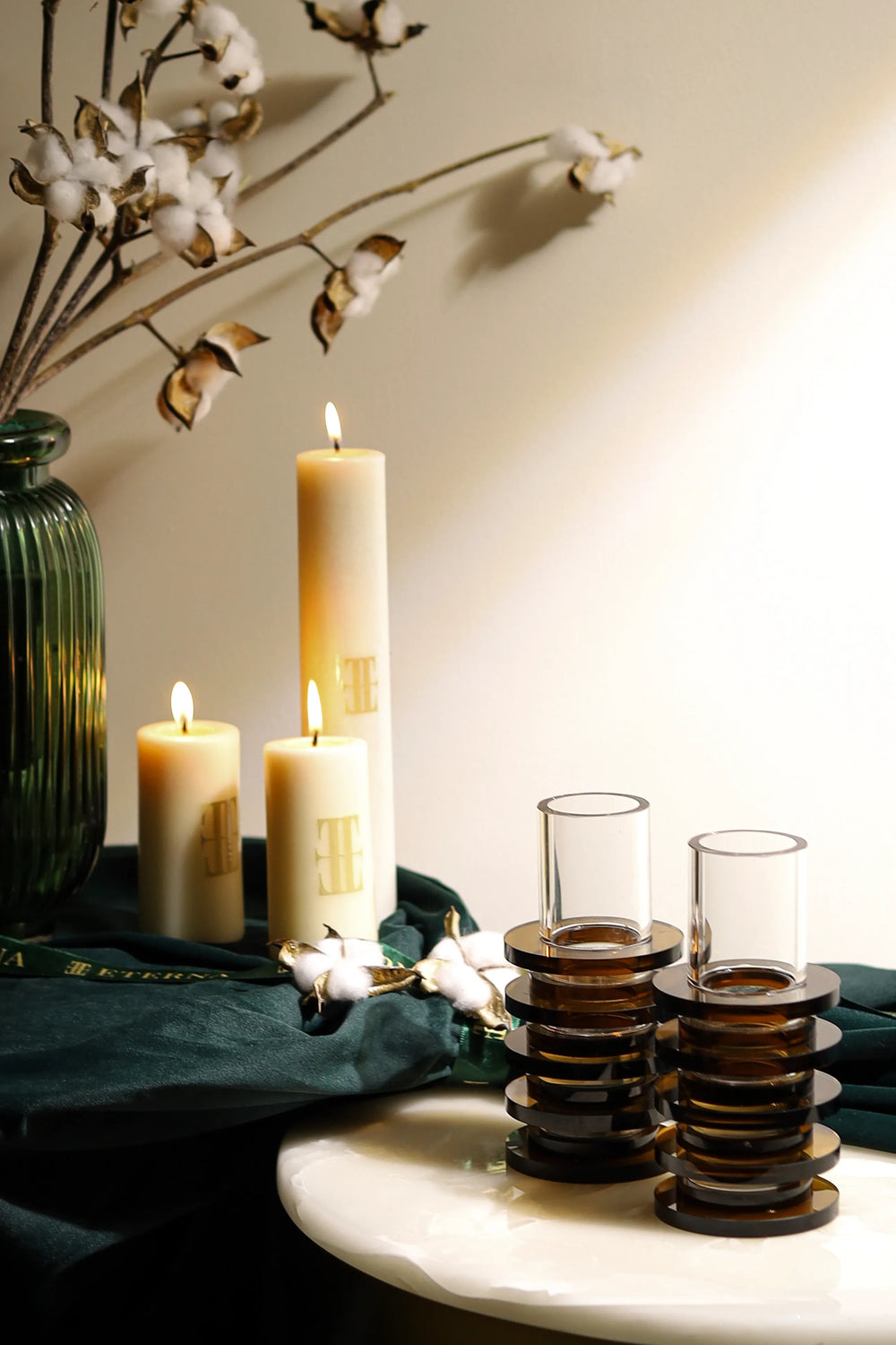 Glassmith's Tiered Crystal Candle Stands - image 3