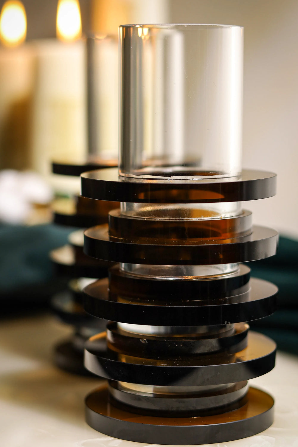 Glassmith's Tiered Crystal Candle Stands - image 4
