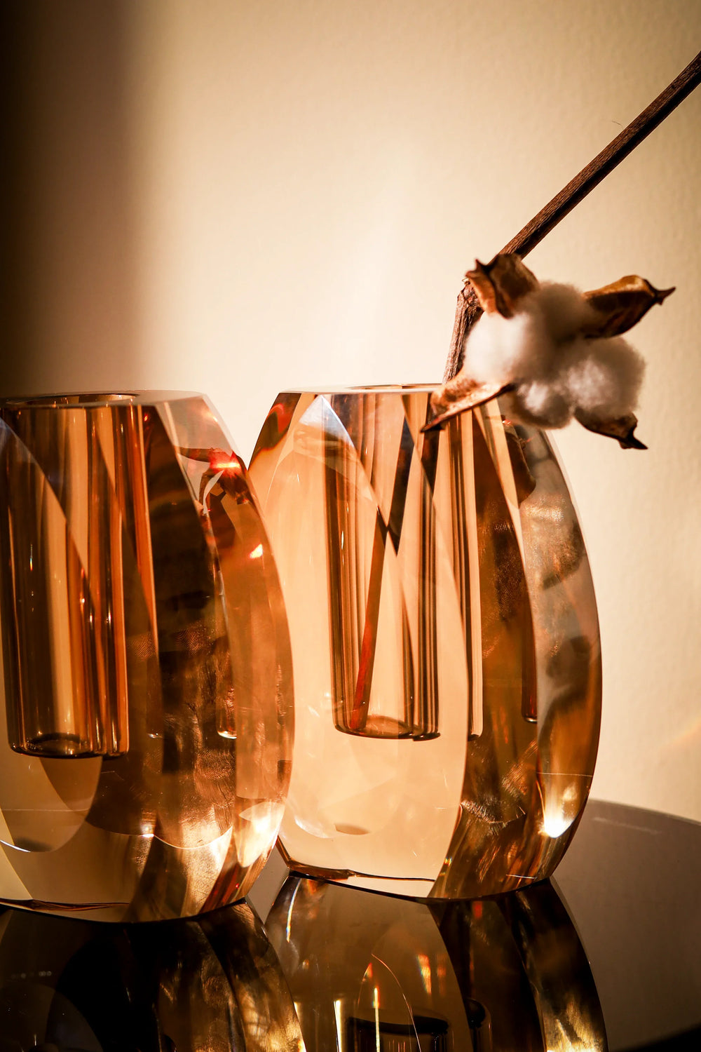 Glassmith's Amber Twist Vase - image 3