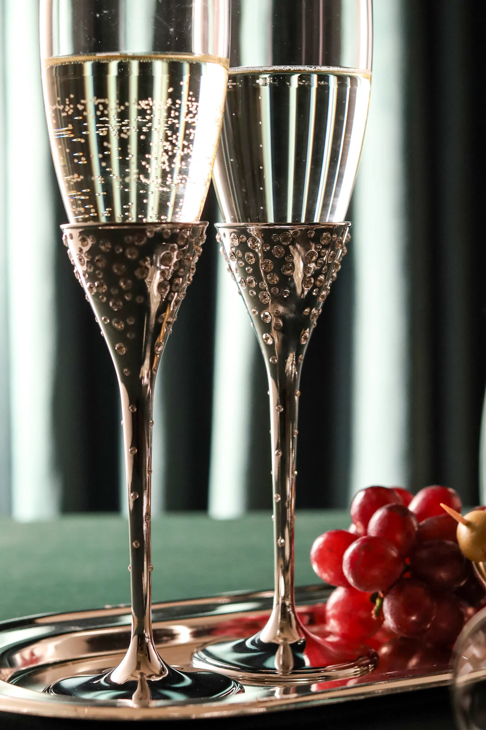 Library Bar Crystal Starburst Champagne Flute Set - image 4
