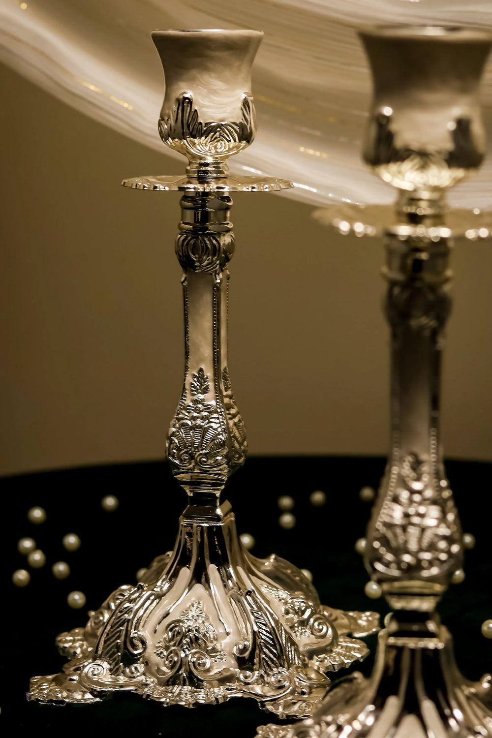 Regal Palace Etched Candle Stands - image 4