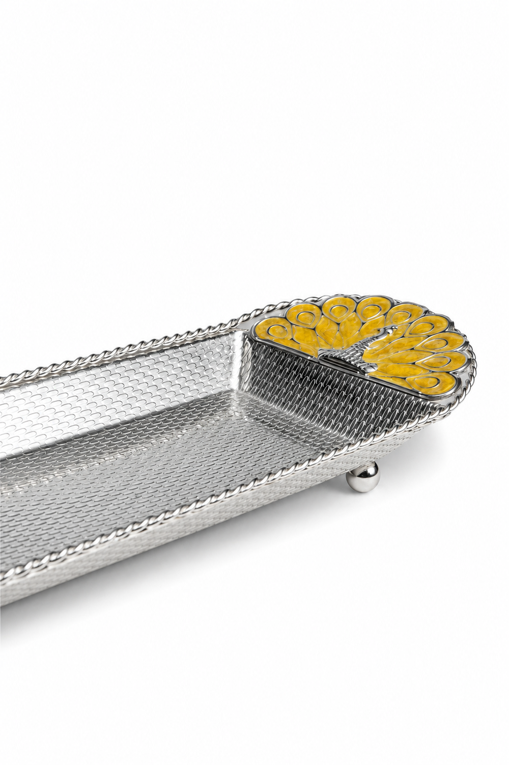 Regal Woven Texture Rope-Trim Tray