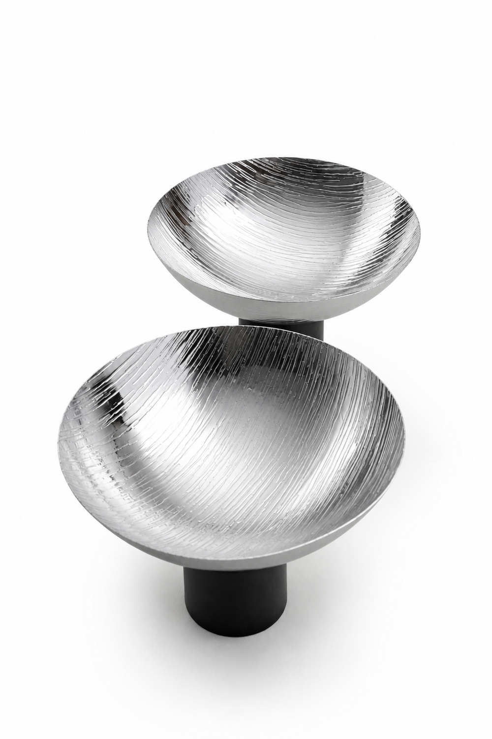 Verona Wooden Pedestal Swirl Bowl, Set of 2
