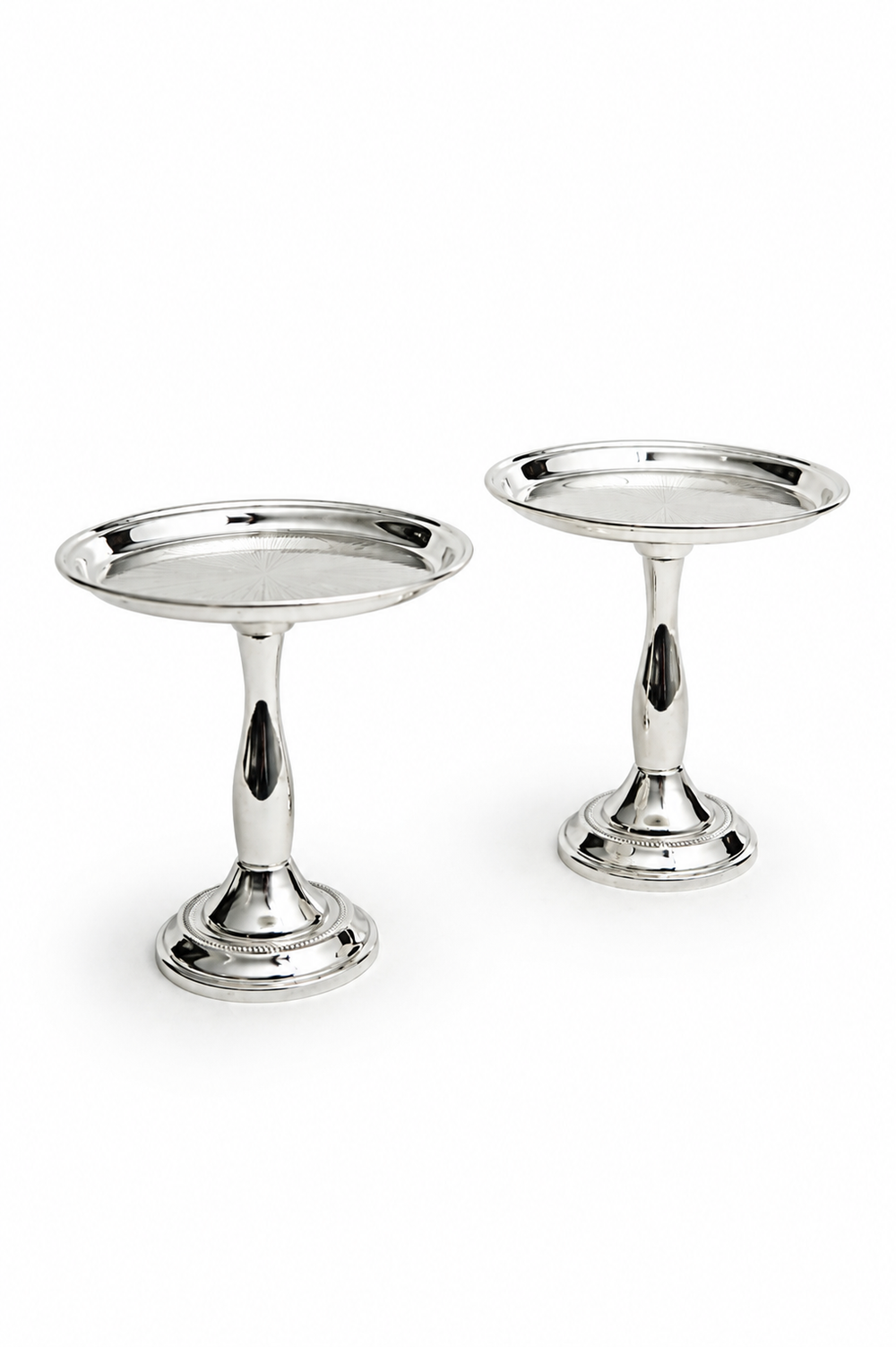 Regal Sunburst Etched Compote, Set of 2