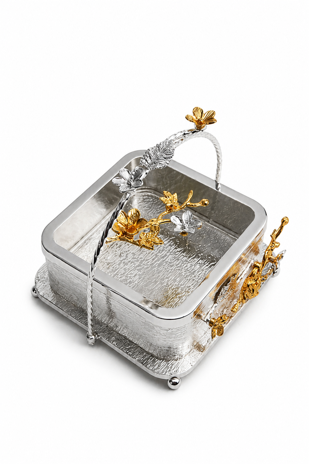 Floral Branch Square Laddoo Box