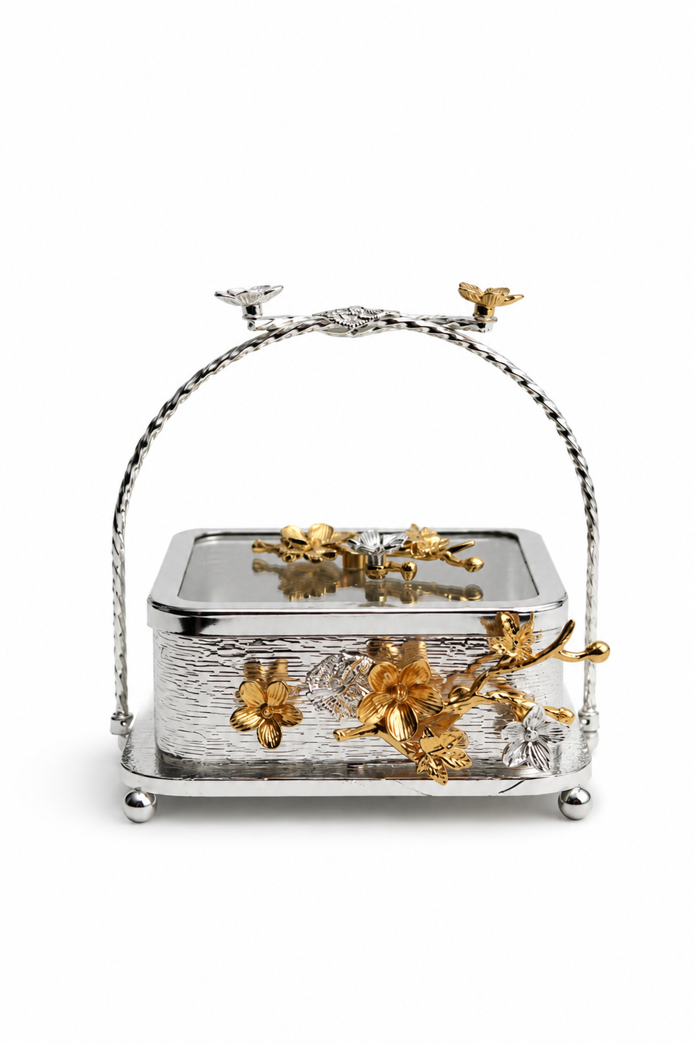 Floral Branch Square Laddoo Box