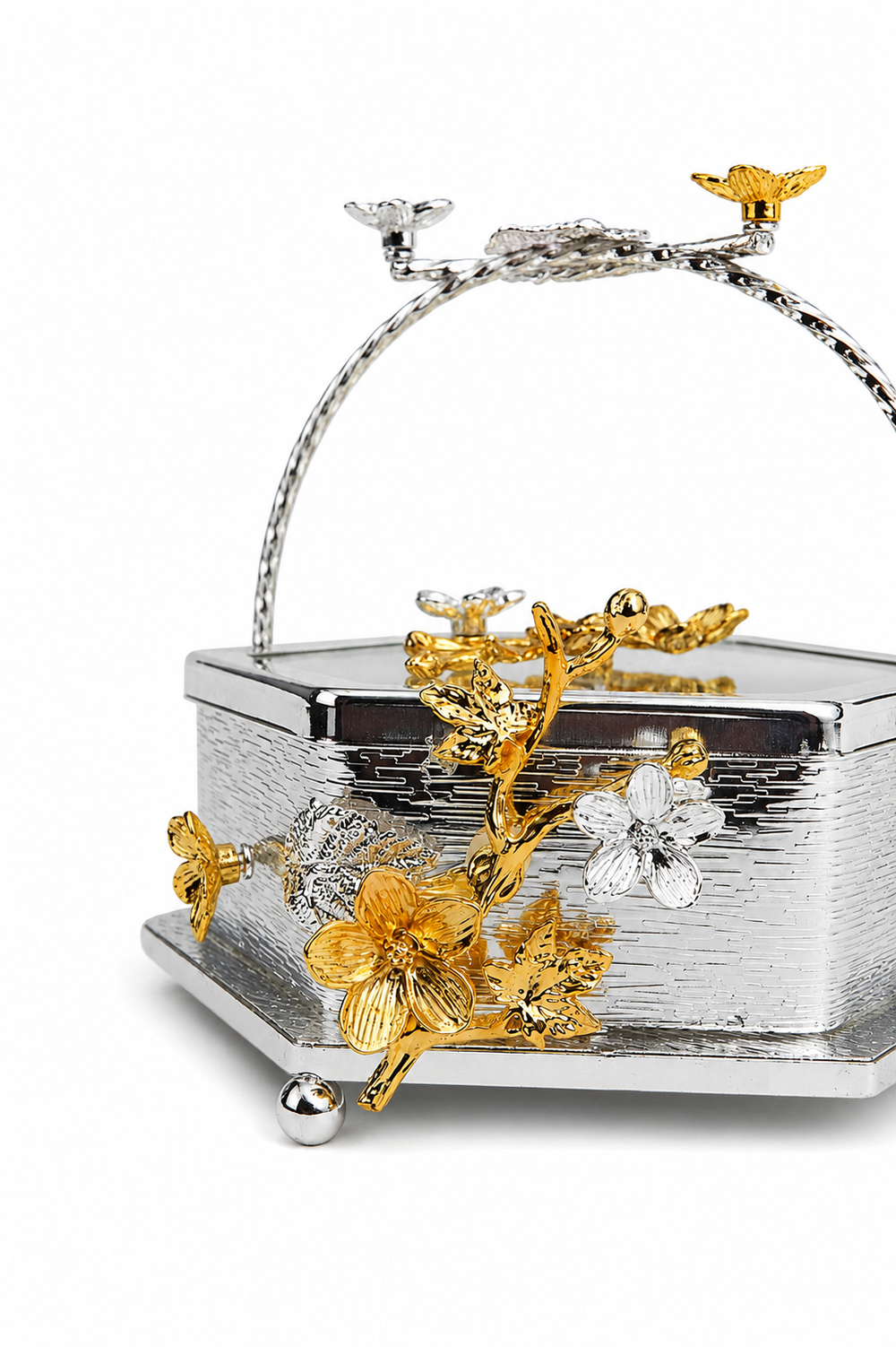 Floral Branch Square Laddoo Box