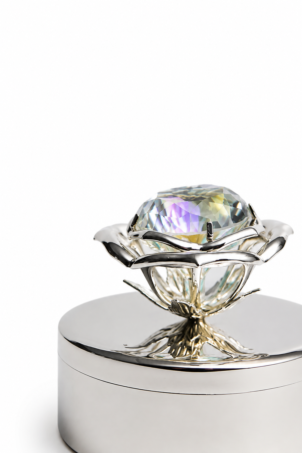 Diamond Finial Trinket Box & Tealight Set