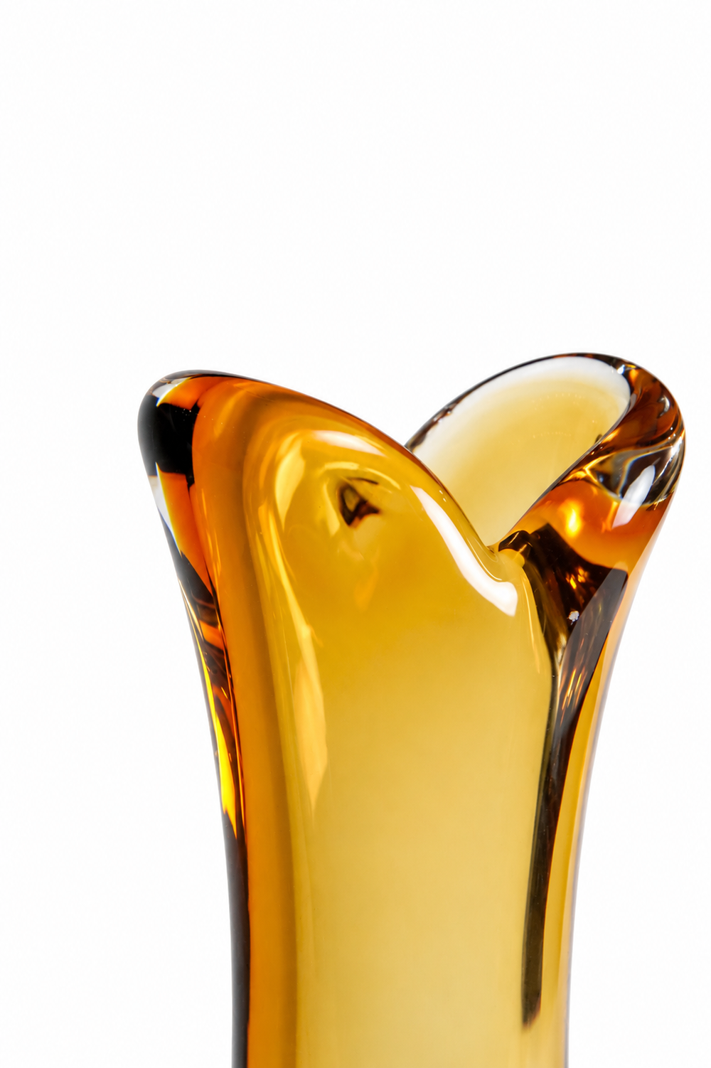 Amber to Teal Gradient Flame Vase