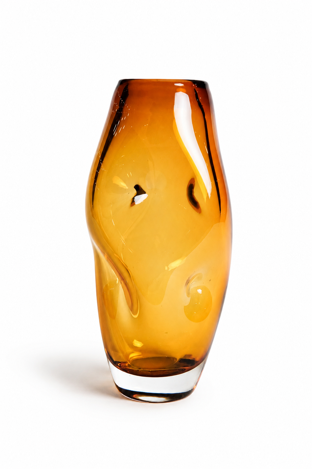 Amber Barrel Vase