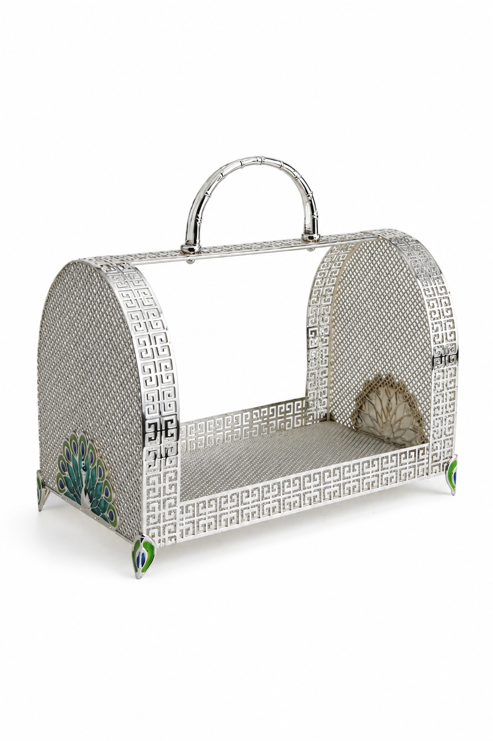 Regal Greek Key Fretwork Hamper Basket