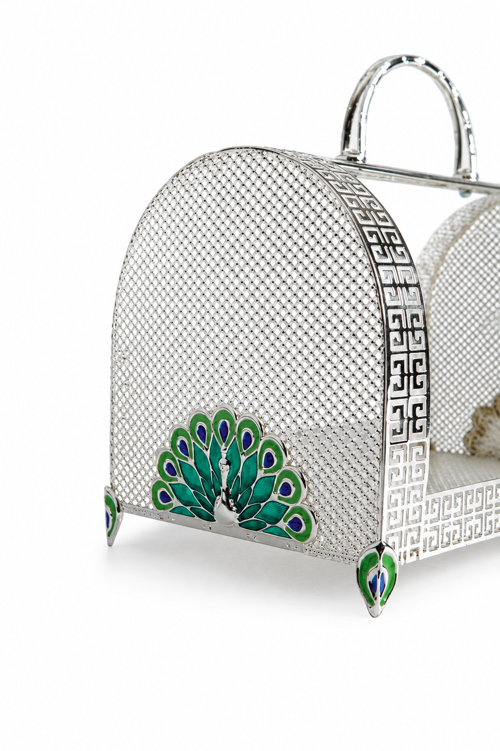 Regal Greek Key Fretwork Hamper Basket