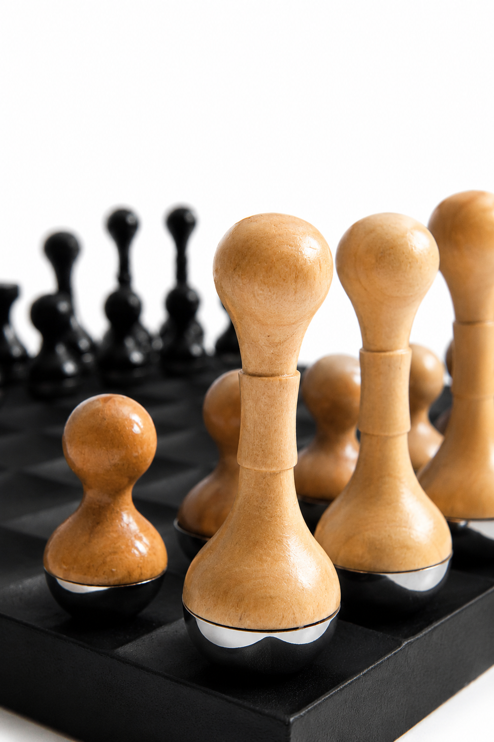 Exclusive Ebony & Natural Turned Chess Set
