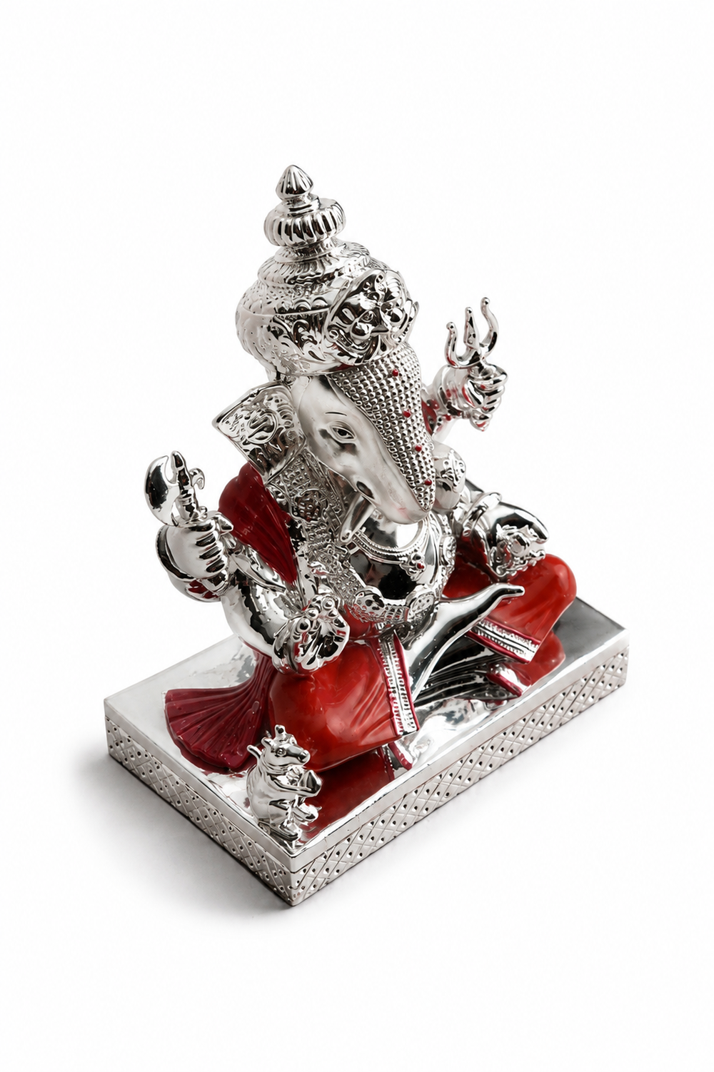 Ganesha Idol with Orange Detailing