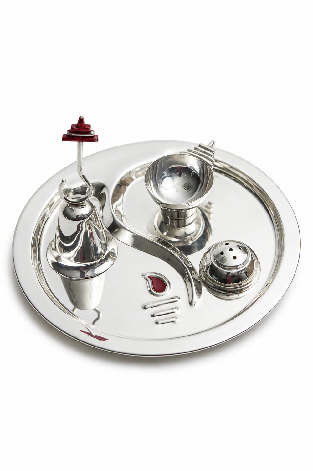 Ganesh Motif Pooja Thali Set