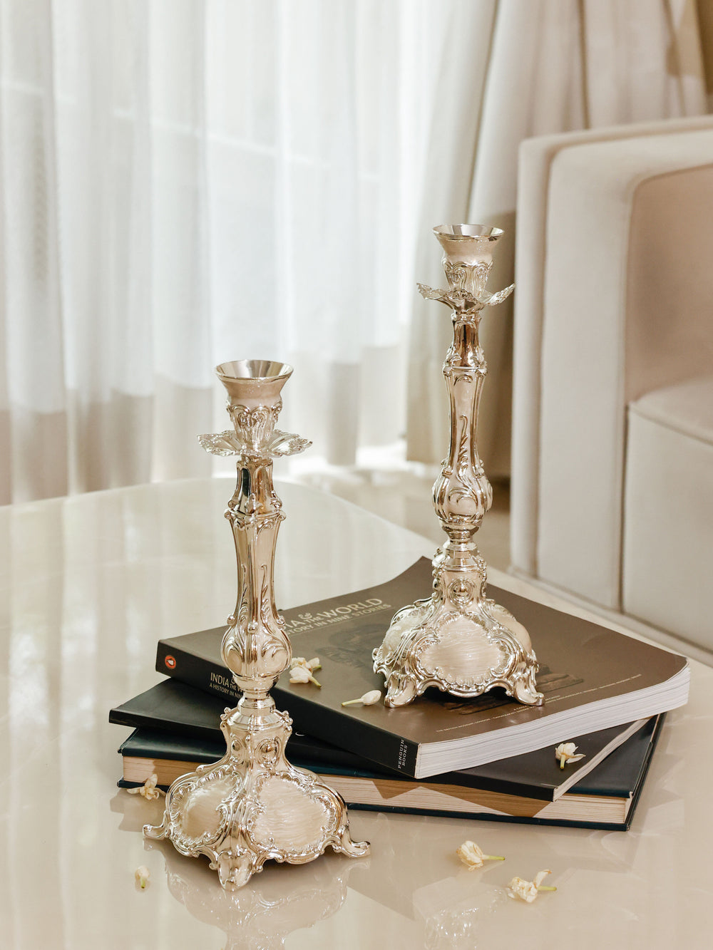 Regal Enamel Candle Stand and Jewellery Box Gift Set