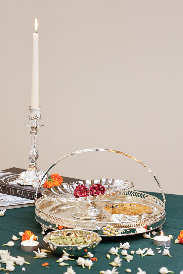 Arched Handle Shell Bowl Serving Set -Hamper