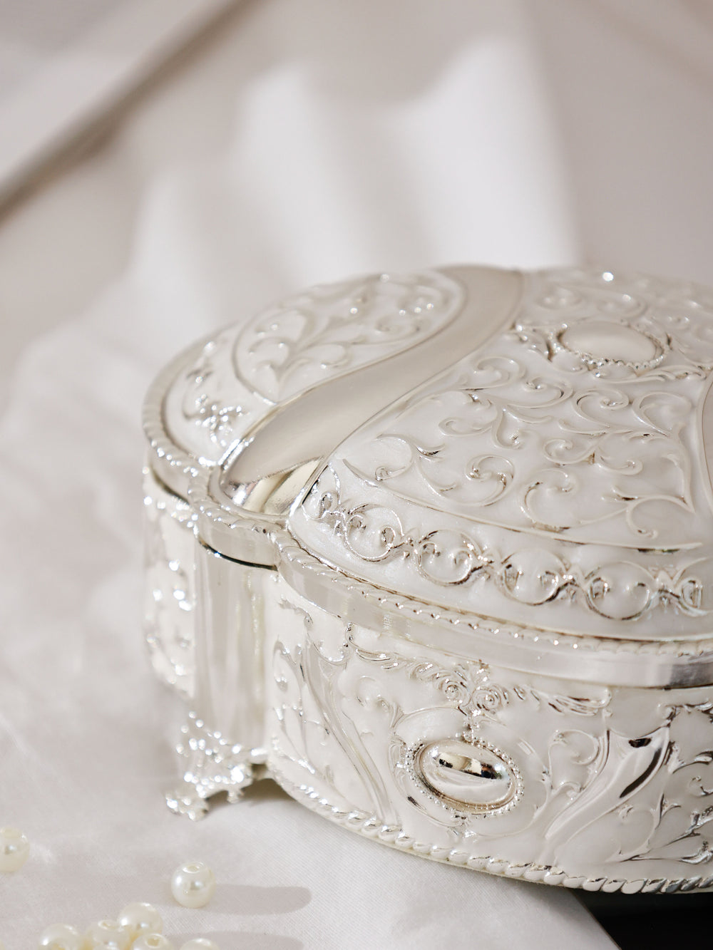 Regal Ornate Jewellery Box + Regal Ornate candle stands set of 2