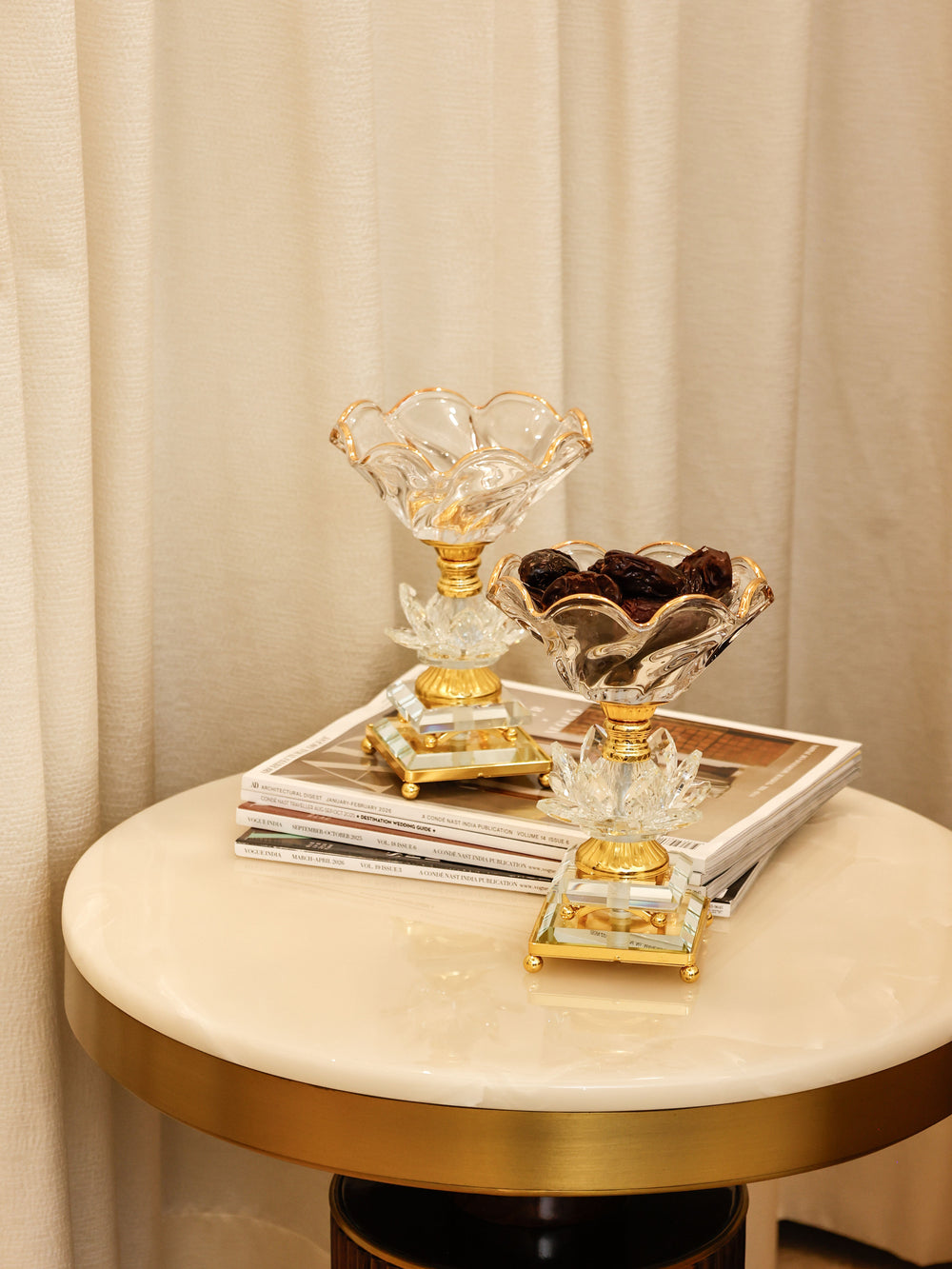 Library Bar Golden Lotus Footed Bowl Set