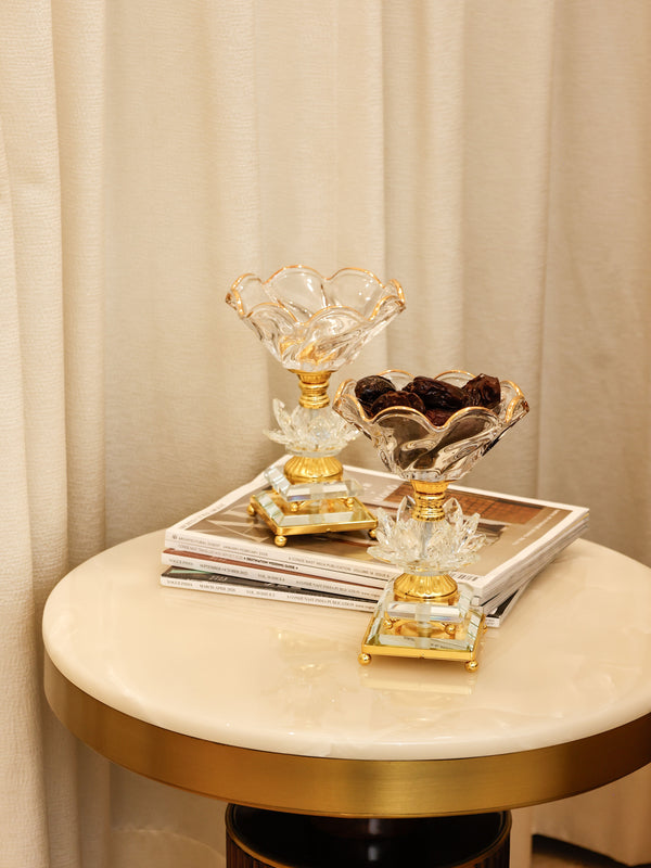 Library Bar Golden Lotus Footed Bowl Set