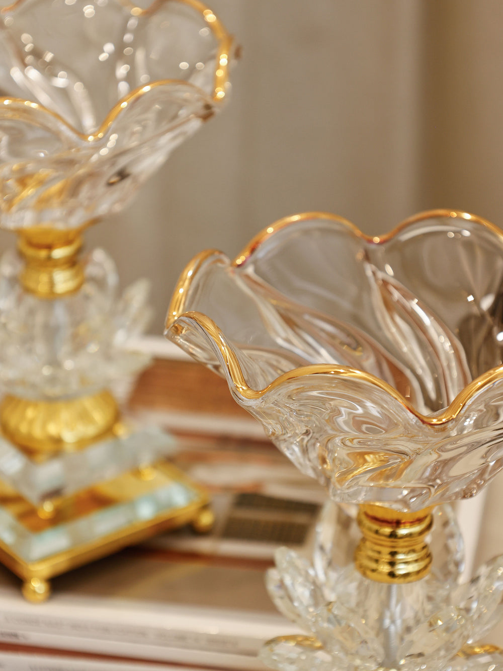 Library Bar Golden Lotus Footed Bowl Set