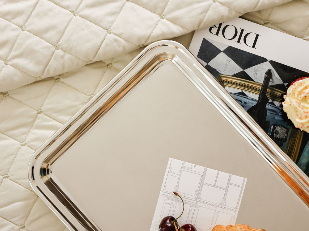 Verona Moulded Rim Rectangular Serving Tray