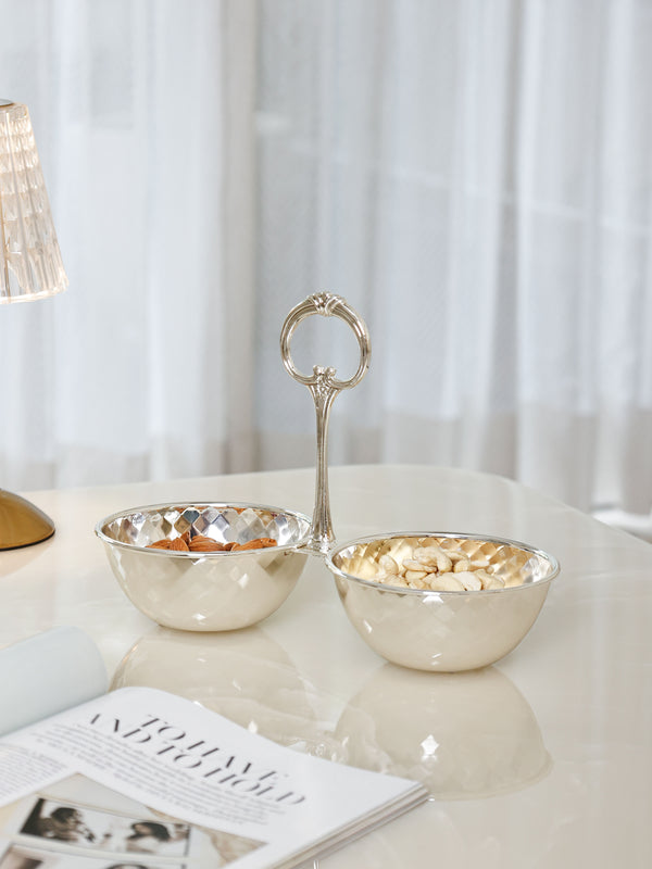 Verona Twin Bowl Server with Loop Handle