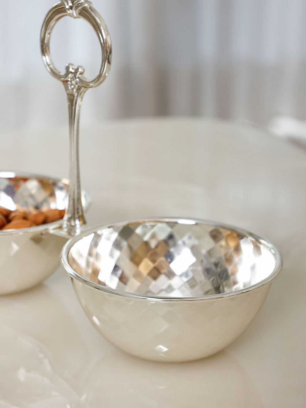 Verona Twin Bowl Server with Loop Handle -Small