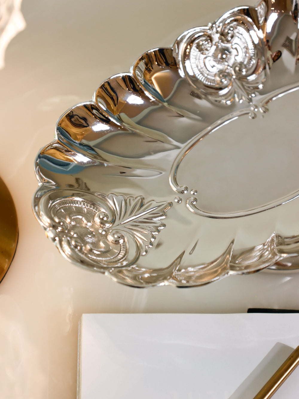 Regal Swirl Oval Pedestal Serving Dish