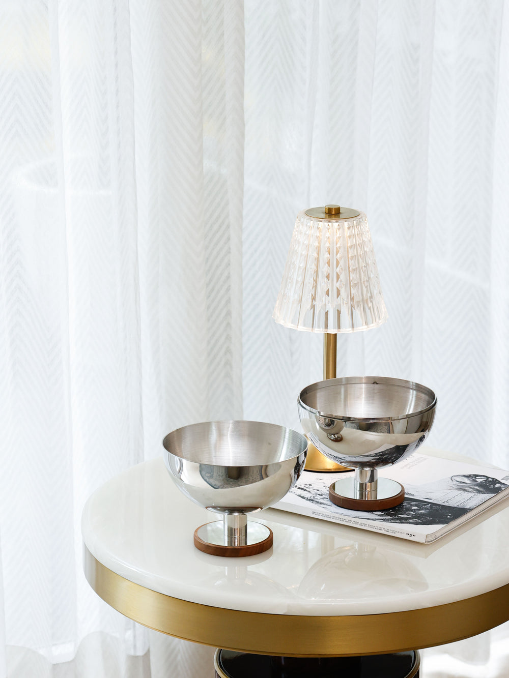 Library Bar Sphere Pedestal Snack Bowl