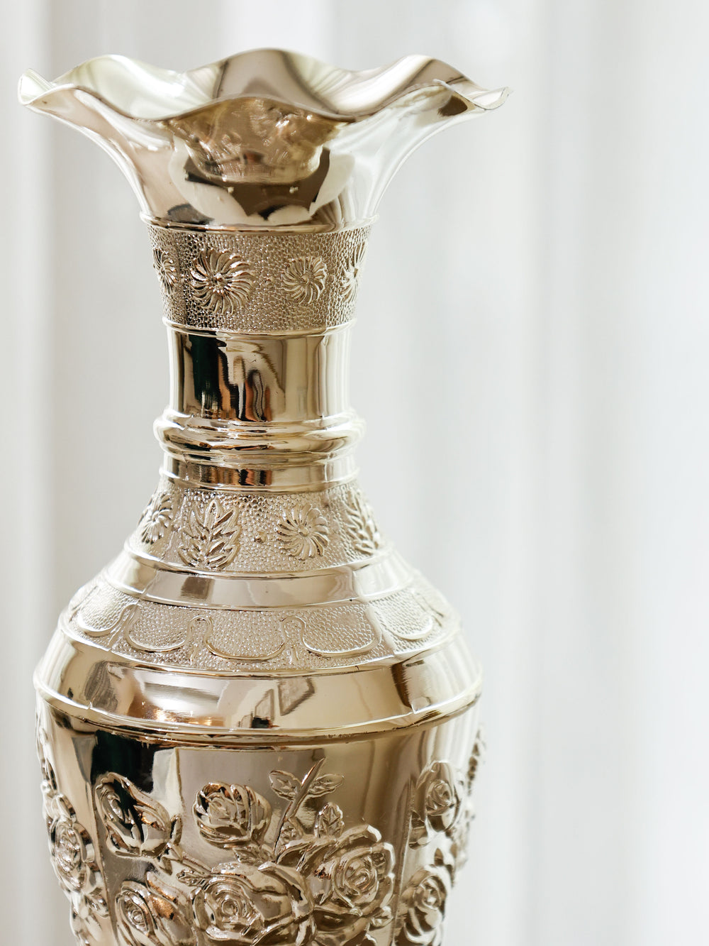 Regal Rose Relief Flower Vase