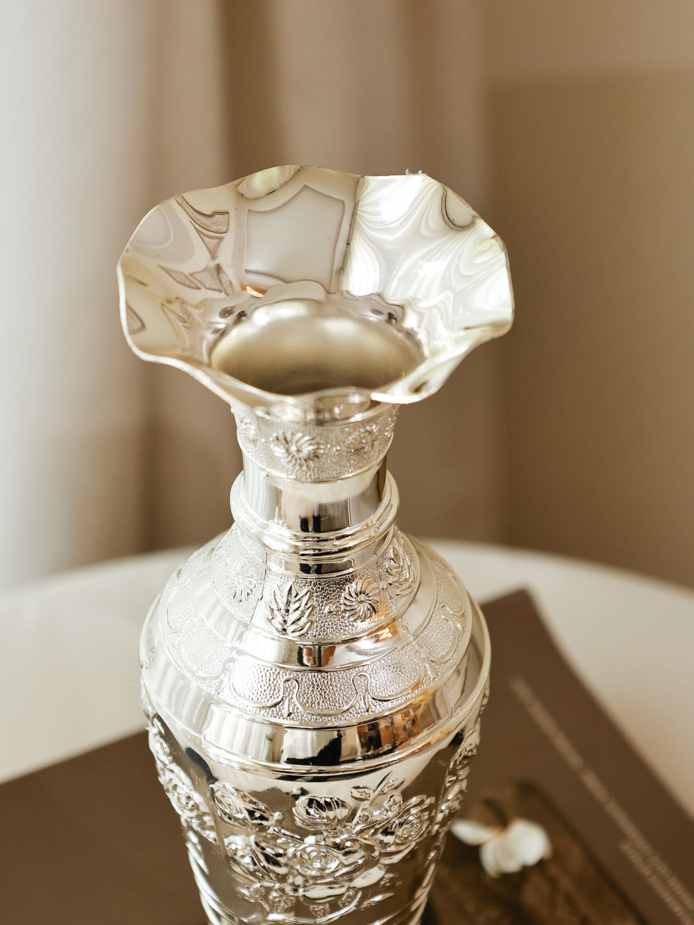 Regal Rose Relief Flower Vase