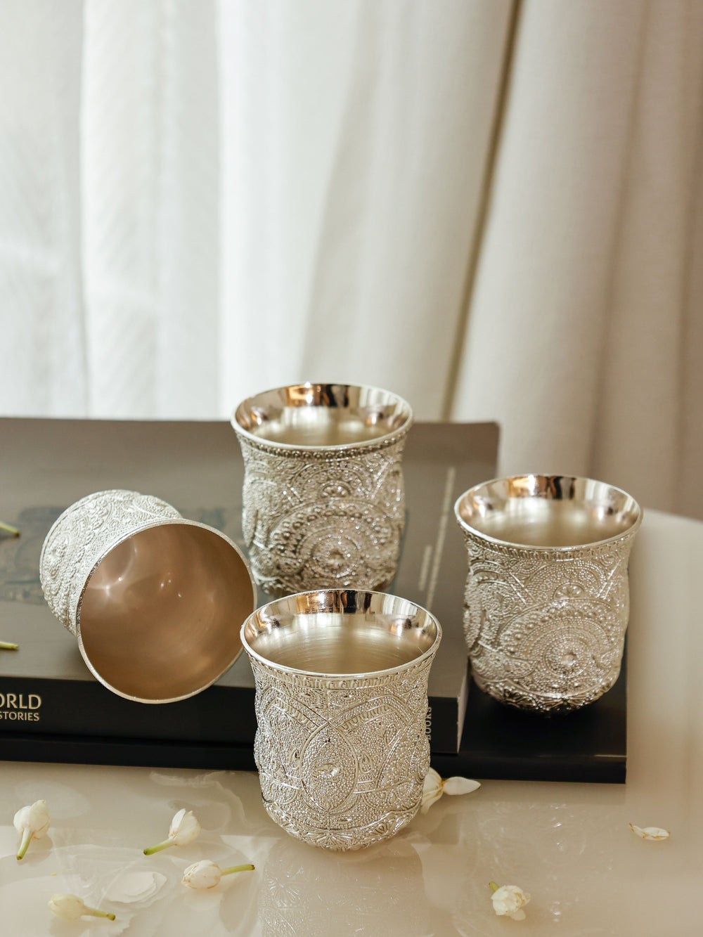 Regal Chased Medallion Tumbler Set of 2
