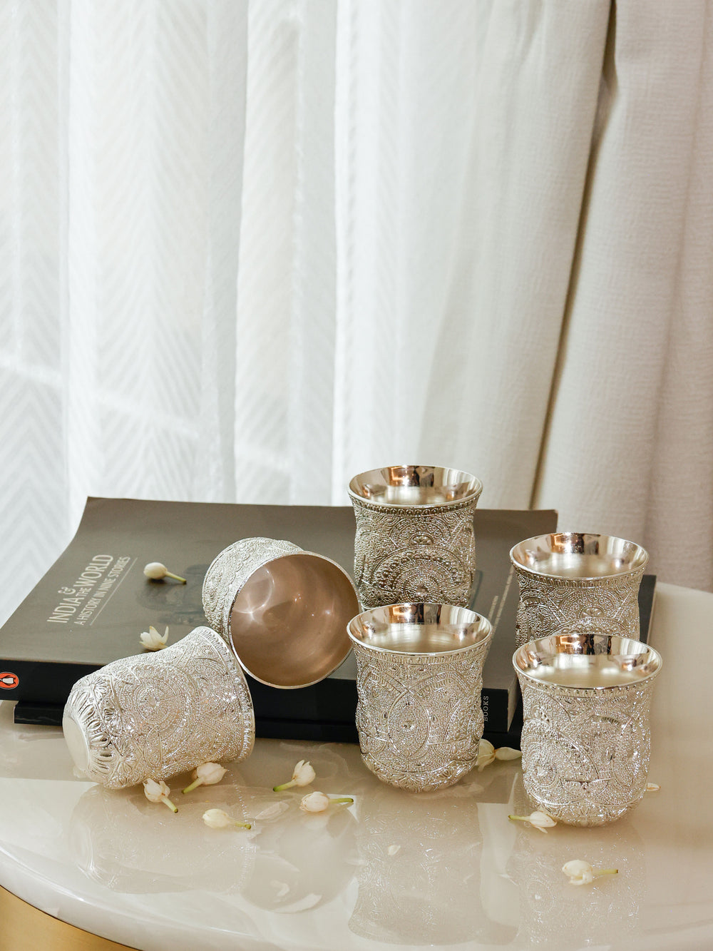 Regal Chased Medallion Tumbler Set of 2
