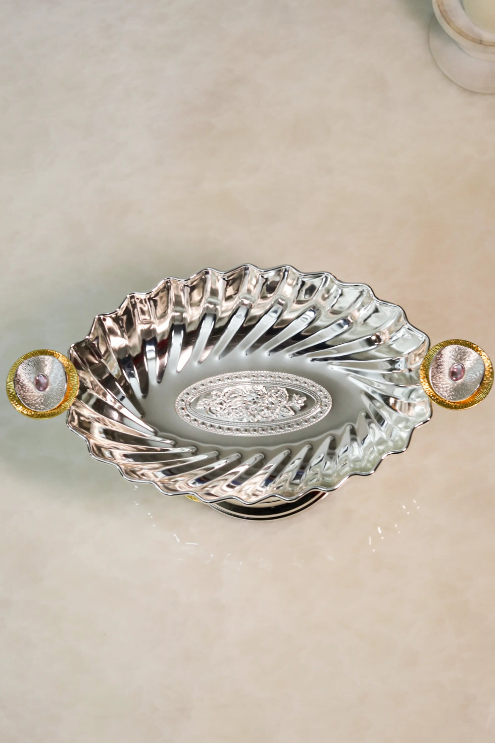 Eternal Bloom Silver-Plated Fruit Bowl - image 2