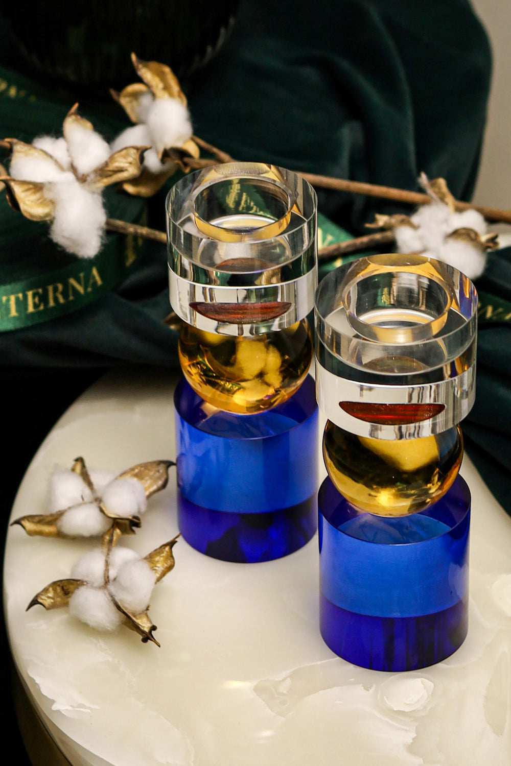 Glassmith's Jewel Tone Tealight Holders - image 2