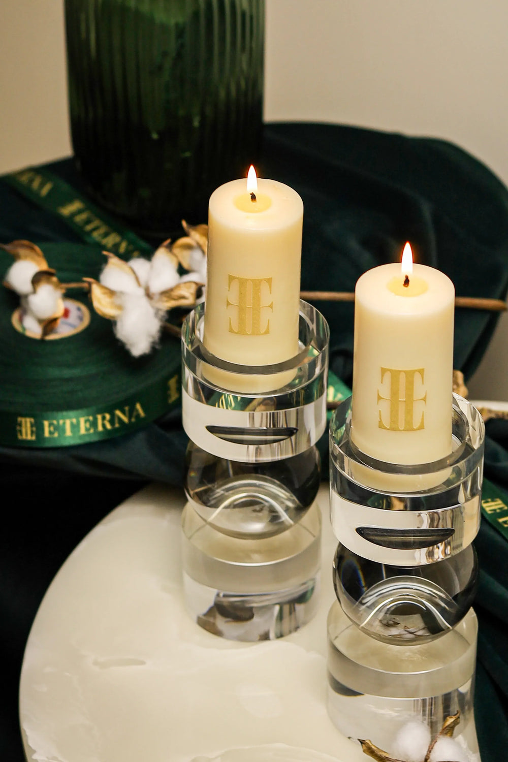 Glassmith's Stacked Sphere Candle Stands - image 3